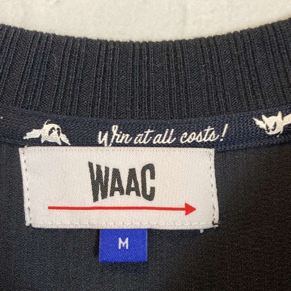 WAAC Win At All Costs! NWT Golf Soft Shell 1/2 Zip Dress M Black White Deadstock - Picture 10 of 16